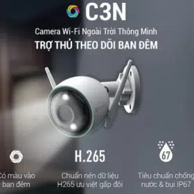 CAMERA EZVIZ C3N – “TRỢ THỦ THEO DÕI BAN ĐÊM”